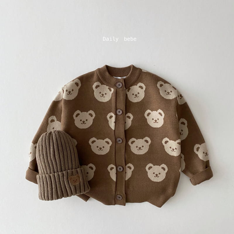DAILY BEBE - Korean Children Fashion - #Kfashion4kids - Bear Cardigna - 4
