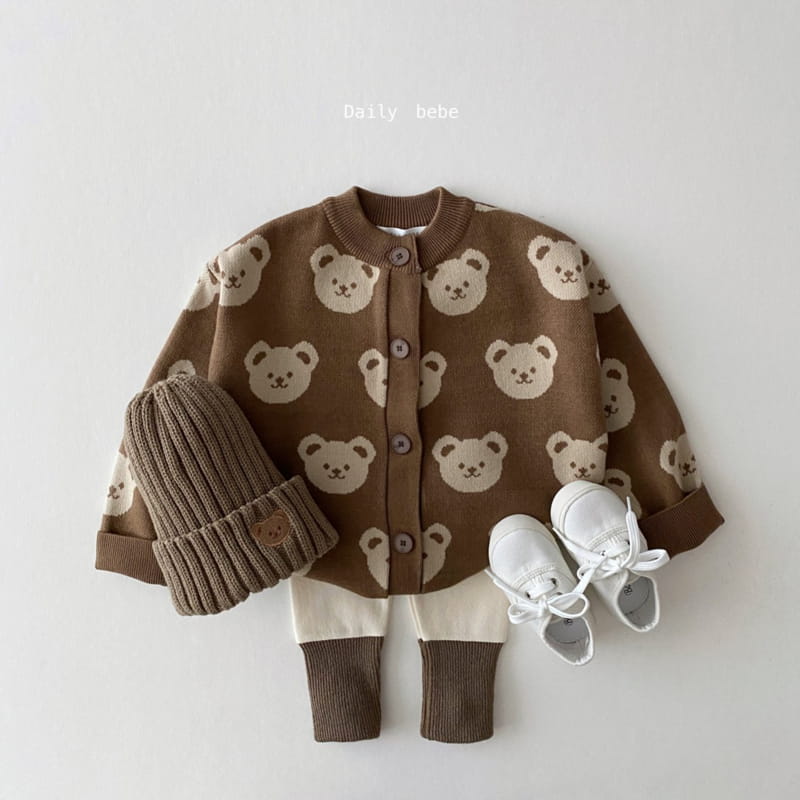 DAILY BEBE - Korean Children Fashion - #Kfashion4kids - Bear Cardigna - 5