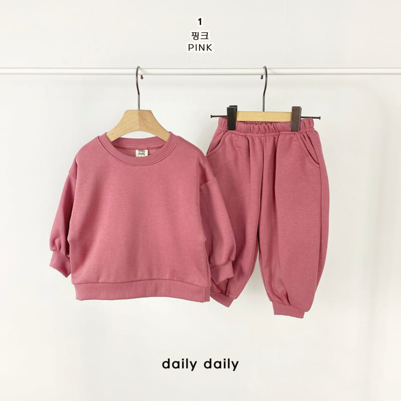 DAILY DAILY - Korean Children Fashion - #Kfashion4kids - Everyday Fleece Top Bottom Set  - 2