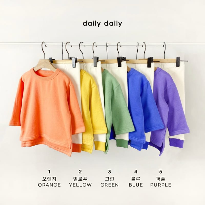 DAILY DAILY - Korean Children Fashion - #Kfashion4kids - Rainbow Unbalance Top Bottom Set