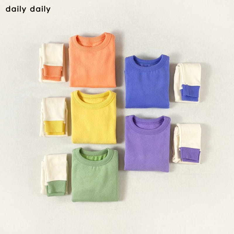 DAILY DAILY - Korean Children Fashion - #Kfashion4kids - Rainbow Unbalance Top Bottom Set - 12