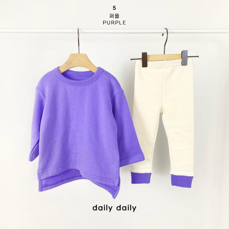DAILY DAILY - Korean Children Fashion - #Kfashion4kids - Rainbow Unbalance Top Bottom Set - 6