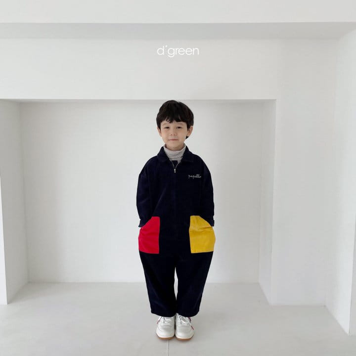 DIGREEN - Korean Children Fashion - #Kfashion4kids - Block Jumpsuit