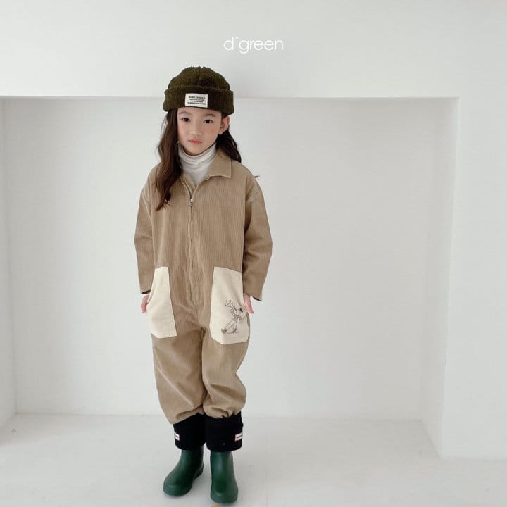 DIGREEN - Korean Children Fashion - #Kfashion4kids - Block Natural Jumpsuit