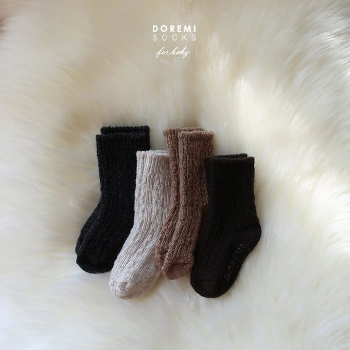 DOREMI SOCKS - Korean Children Fashion - #Kfashion4kids - Twist Wool Socks [set of 4]