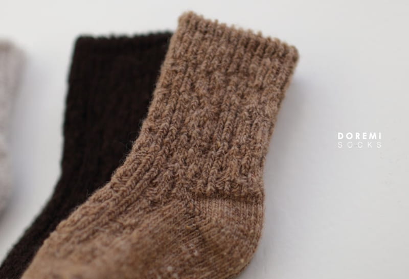 DOREMI SOCKS - Korean Children Fashion - #Kfashion4kids - Twist Wool Socks [set of 4] - 10