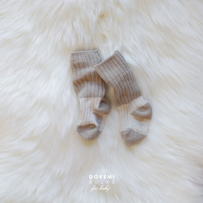 DOREMI SOCKS - Korean Children Fashion - #Kfashion4kids - Soft Two Tone Warmer [set of 3] - 11