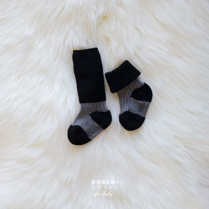 DOREMI SOCKS - Korean Children Fashion - #Kfashion4kids - Soft Two Tone Warmer [set of 3] - 12