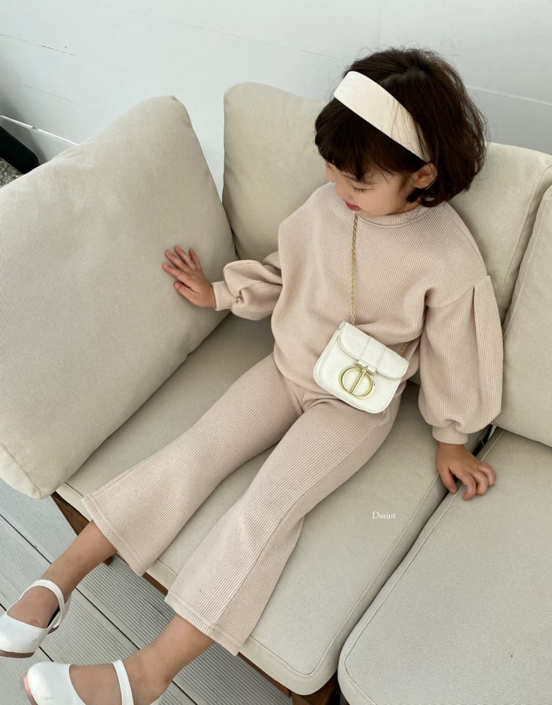 DSAINT - Korean Children Fashion - #Kfashion4kids - Lovely Knit Bootscut Top Bottom Set