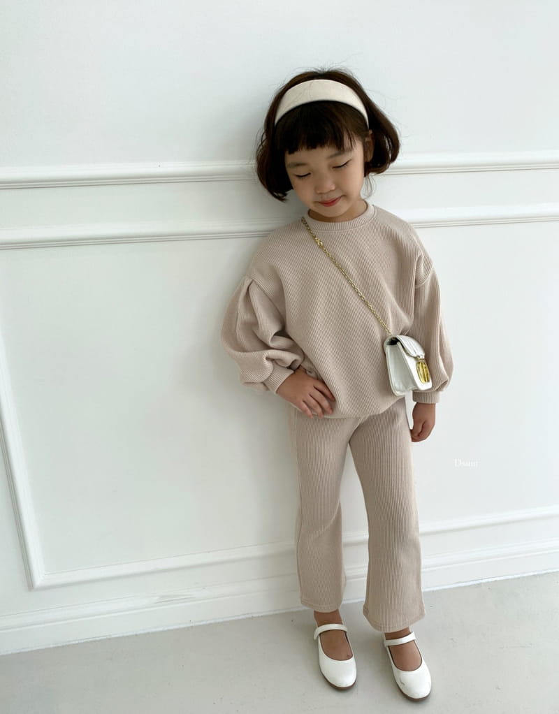 DSAINT - Korean Children Fashion - #Kfashion4kids - Lovely Knit Bootscut Top Bottom Set - 2