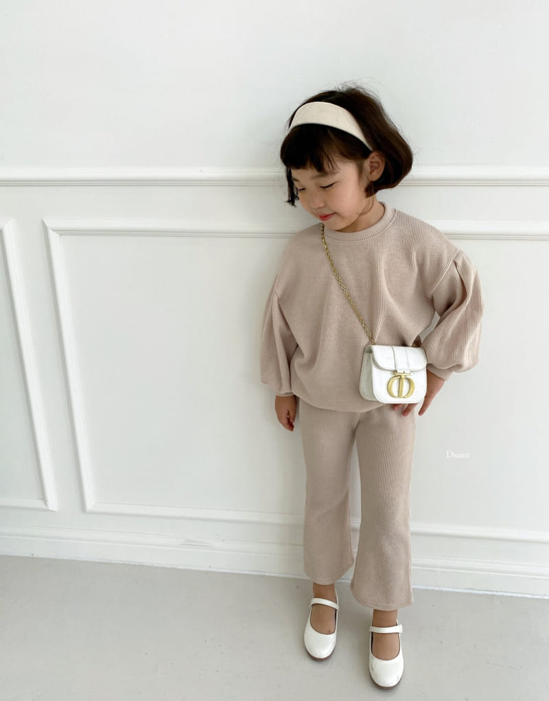 DSAINT - Korean Children Fashion - #Kfashion4kids - Lovely Knit Bootscut Top Bottom Set - 3