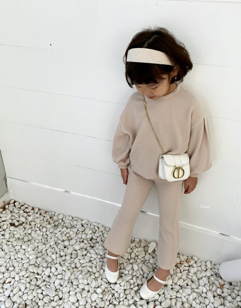 DSAINT - Korean Children Fashion - #Kfashion4kids - Lovely Knit Bootscut Top Bottom Set - 4