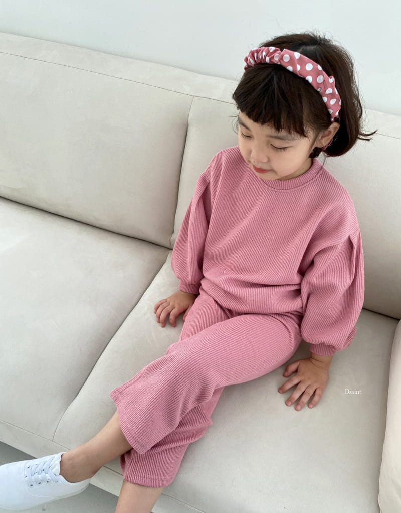 DSAINT - Korean Children Fashion - #Kfashion4kids - Lovely Knit Bootscut Top Bottom Set - 6