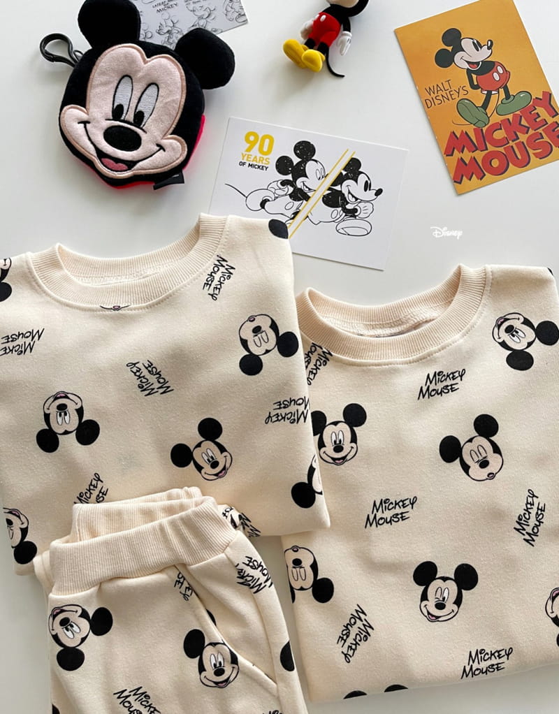 DSAINT - Korean Children Fashion - #Kfashion4kids - Pattern Mickey Top Bottom One-piece