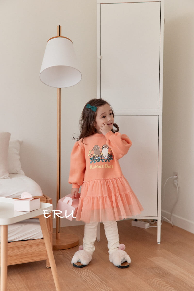 E.RU - Korean Children Fashion - #Kfashion4kids - Rabbit Mesh One-piece