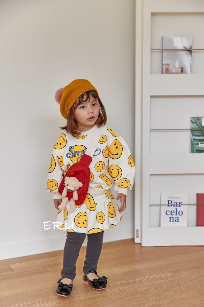 E.RU - Korean Children Fashion - #Kfashion4kids - Smile Top Bottom Set - 10