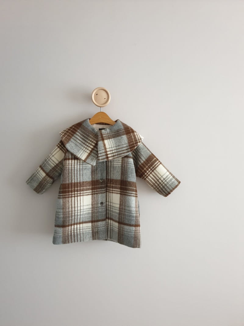 ECLAIR - Korean Children Fashion - #Kfashion4kids - Check Coat