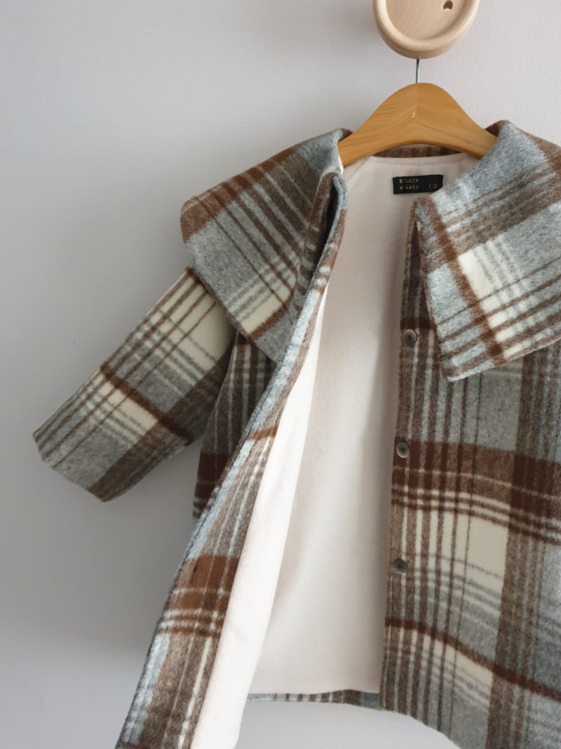 ECLAIR - Korean Children Fashion - #Kfashion4kids - Check Coat - 9