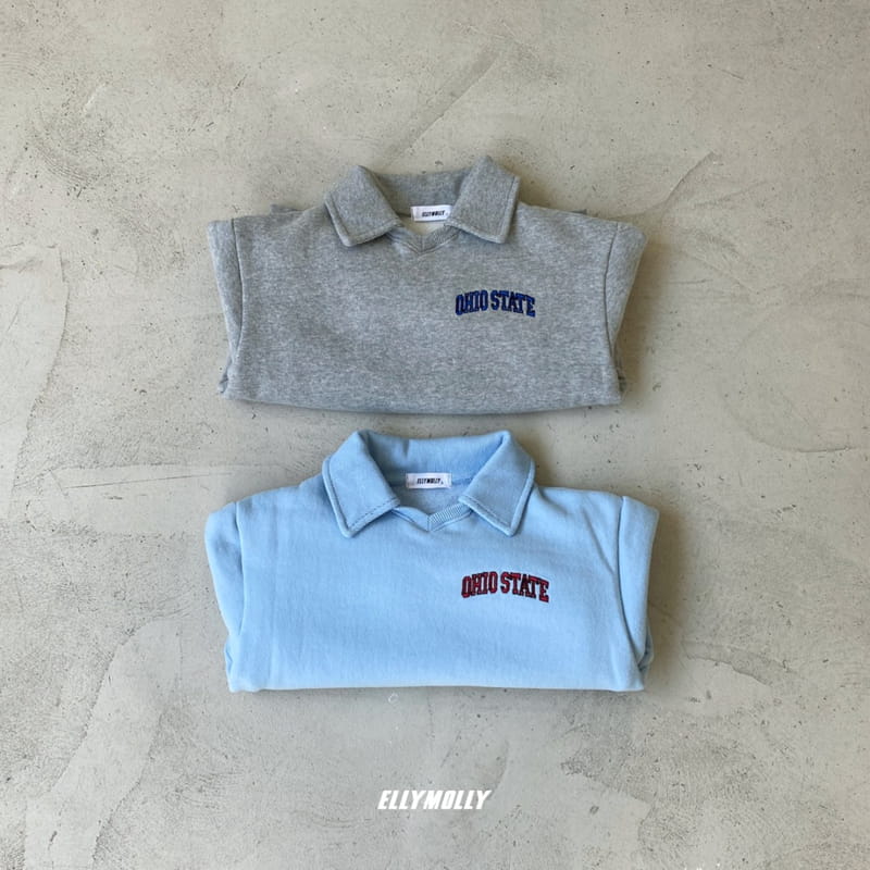 ELLYMOLLY - Korean Children Fashion - #Kfashion4kids - Sibori Collar Sweatshirt - 5