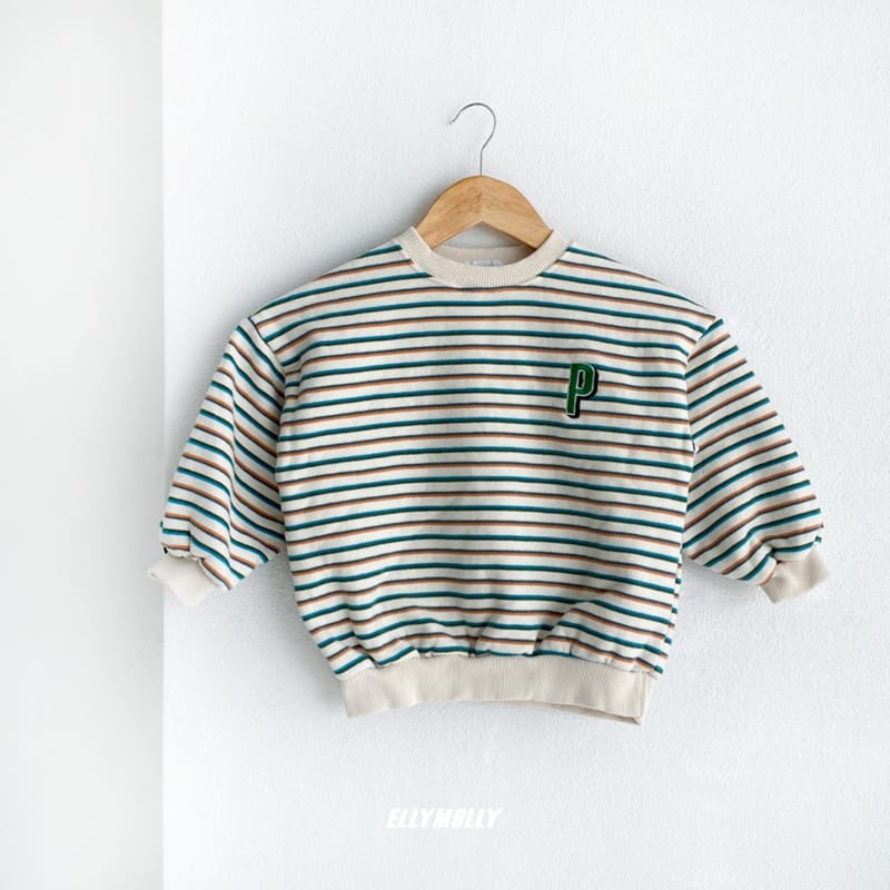 ELLYMOLLY - Korean Children Fashion - #Kfashion4kids - Stripes Embroidery Sweatshirt - 4
