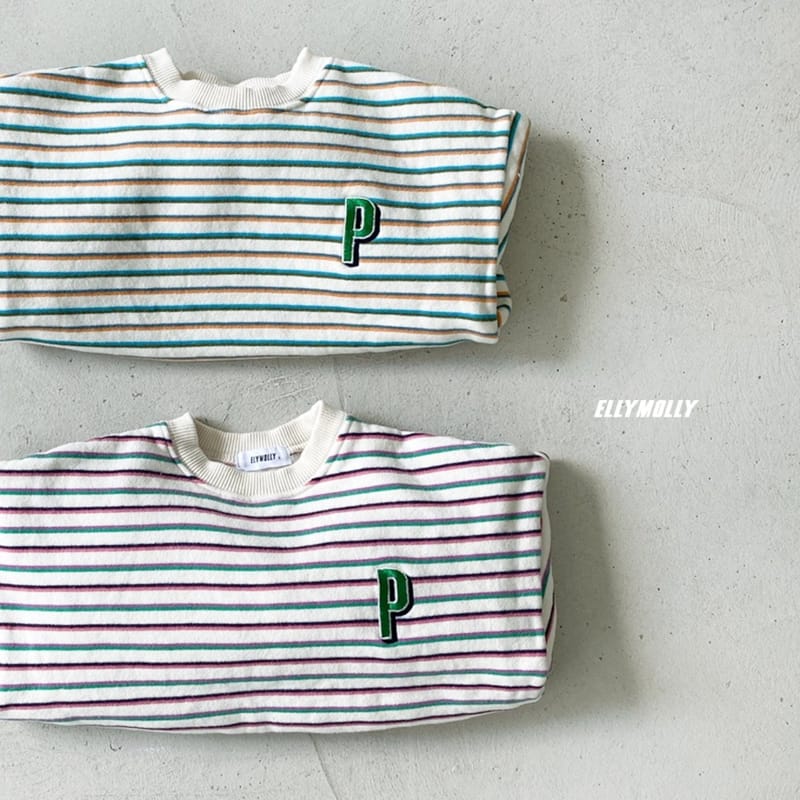ELLYMOLLY - Korean Children Fashion - #Kfashion4kids - Stripes Embroidery Sweatshirt - 7