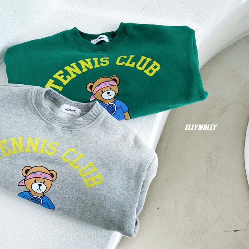 ELLYMOLLY - Korean Children Fashion - #Kfashion4kids - Fleece Tennis Bear Sweatshirt - 11