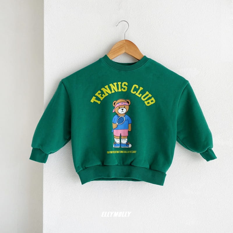 ELLYMOLLY - Korean Children Fashion - #Kfashion4kids - Fleece Tennis Bear Sweatshirt - 2