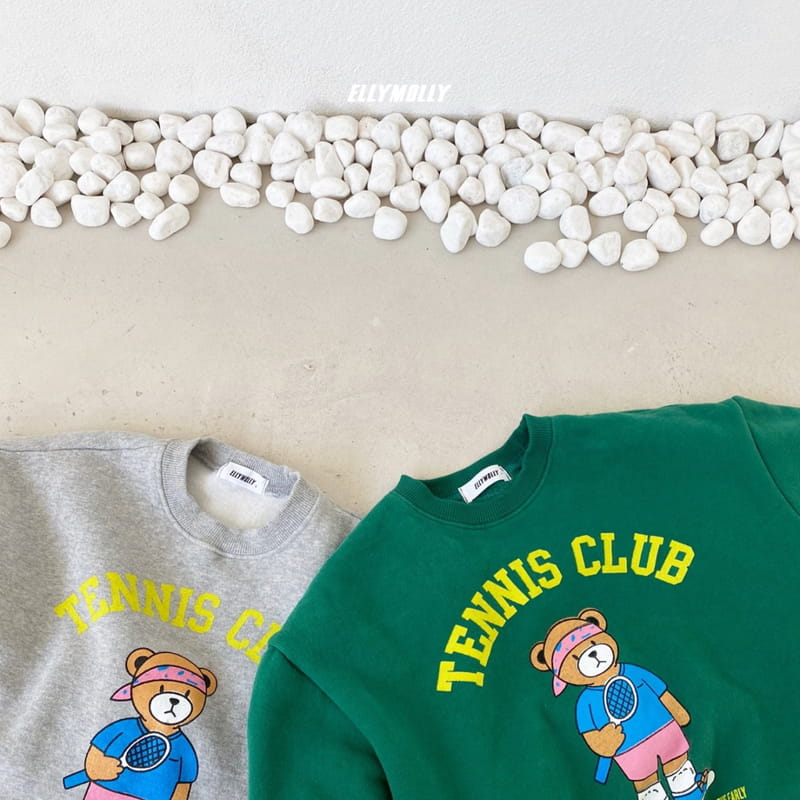 ELLYMOLLY - Korean Children Fashion - #Kfashion4kids - Fleece Tennis Bear Sweatshirt - 5