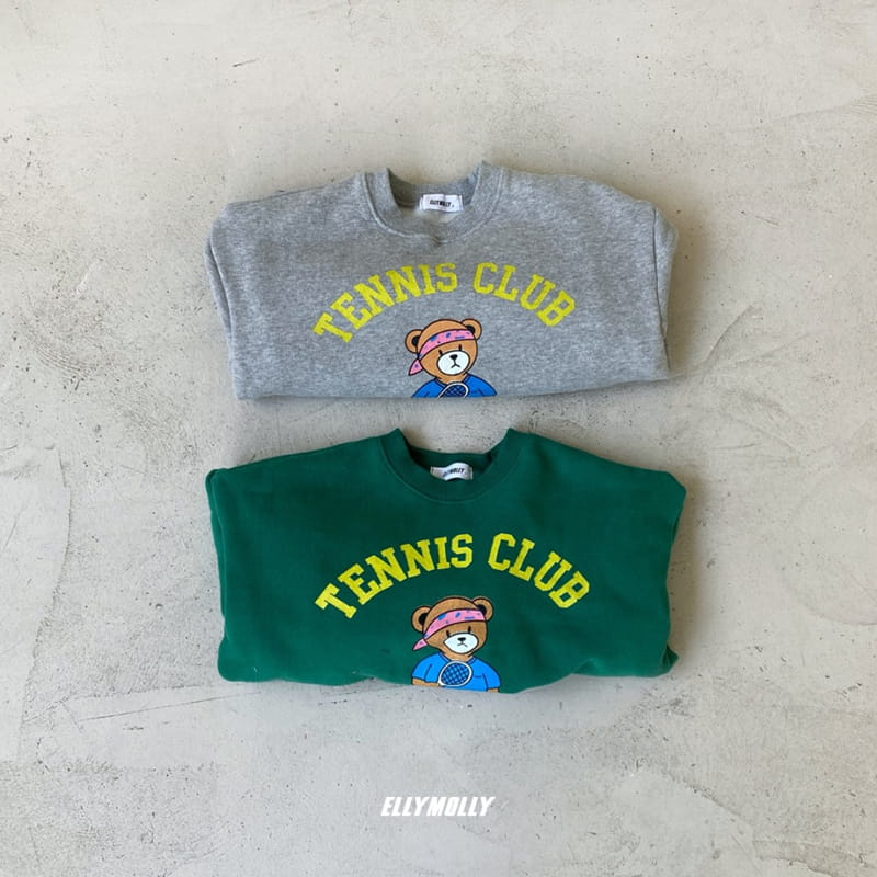 ELLYMOLLY - Korean Children Fashion - #Kfashion4kids - Fleece Tennis Bear Sweatshirt - 6