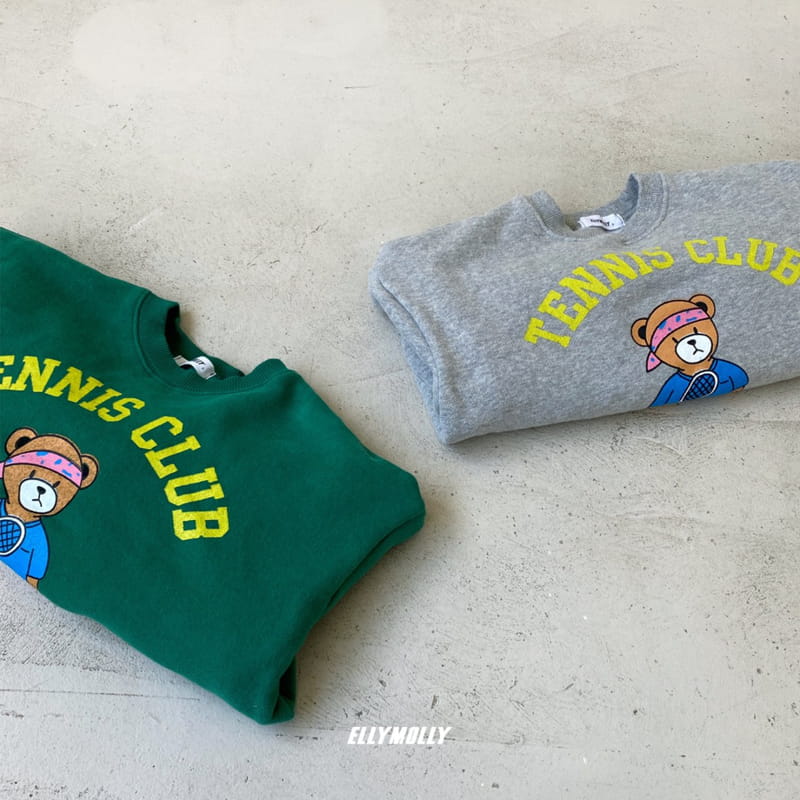ELLYMOLLY - Korean Children Fashion - #Kfashion4kids - Fleece Tennis Bear Sweatshirt - 7