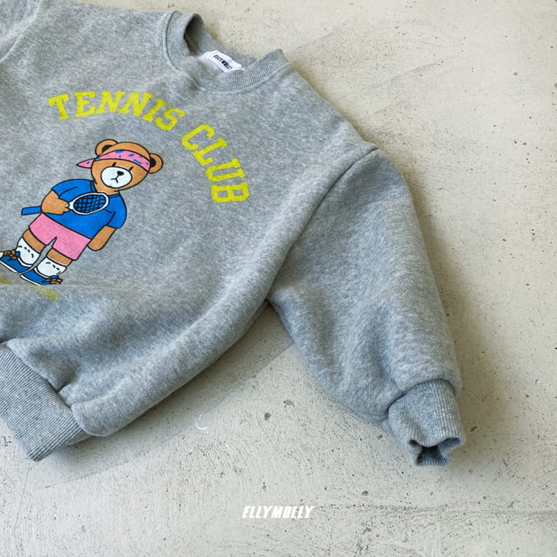 ELLYMOLLY - Korean Children Fashion - #Kfashion4kids - Fleece Tennis Bear Sweatshirt - 9