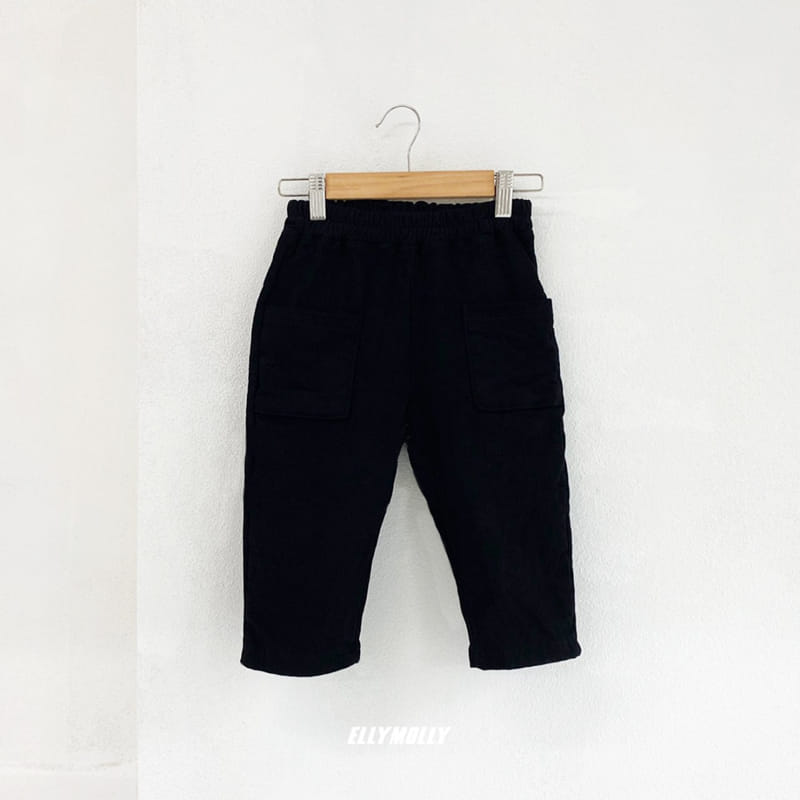 ELLYMOLLY - Korean Children Fashion - #Kfashion4kids - Fleece Square Pocket Pants - 2