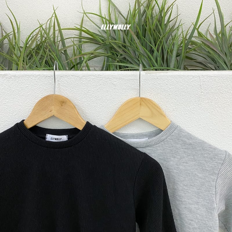 ELLYMOLLY - Korean Children Fashion - #Kfashion4kids - Rib Loose Long Tee - 3