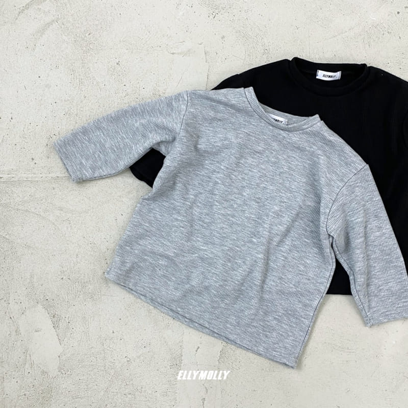 ELLYMOLLY - Korean Children Fashion - #Kfashion4kids - Rib Loose Long Tee - 4