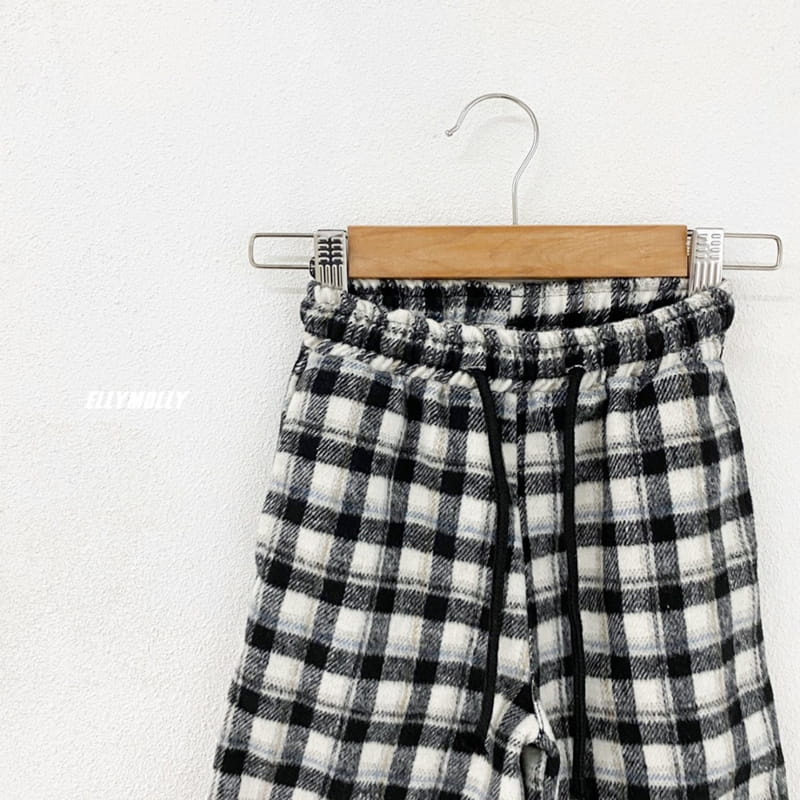 ELLYMOLLY - Korean Children Fashion - #Kfashion4kids - Fleece Check Pants