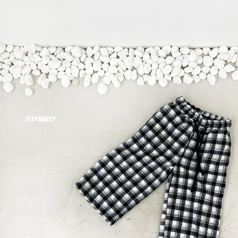 ELLYMOLLY - Korean Children Fashion - #Kfashion4kids - Fleece Check Pants - 2