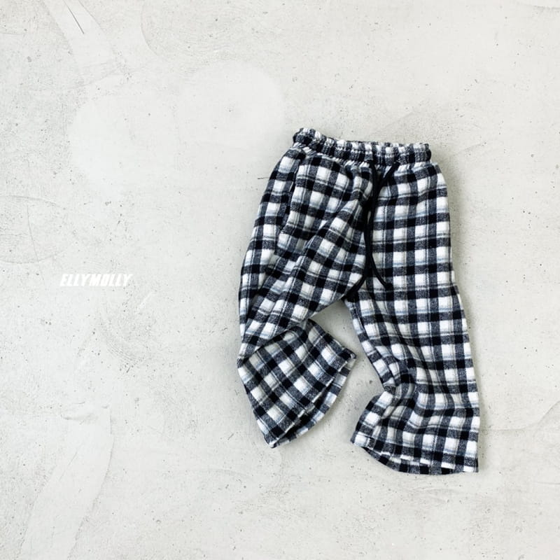 ELLYMOLLY - Korean Children Fashion - #Kfashion4kids - Fleece Check Pants - 3