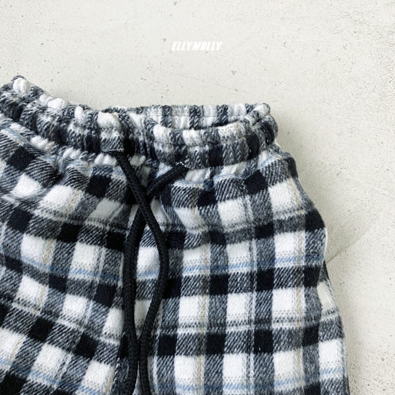 ELLYMOLLY - Korean Children Fashion - #Kfashion4kids - Fleece Check Pants - 4