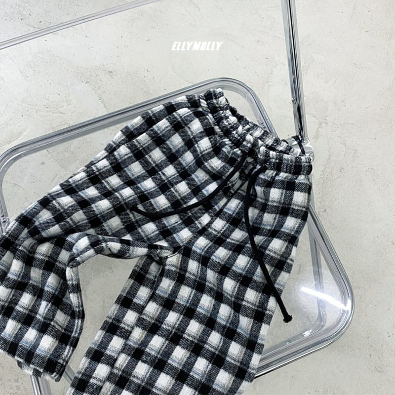 ELLYMOLLY - Korean Children Fashion - #Kfashion4kids - Fleece Check Pants - 6