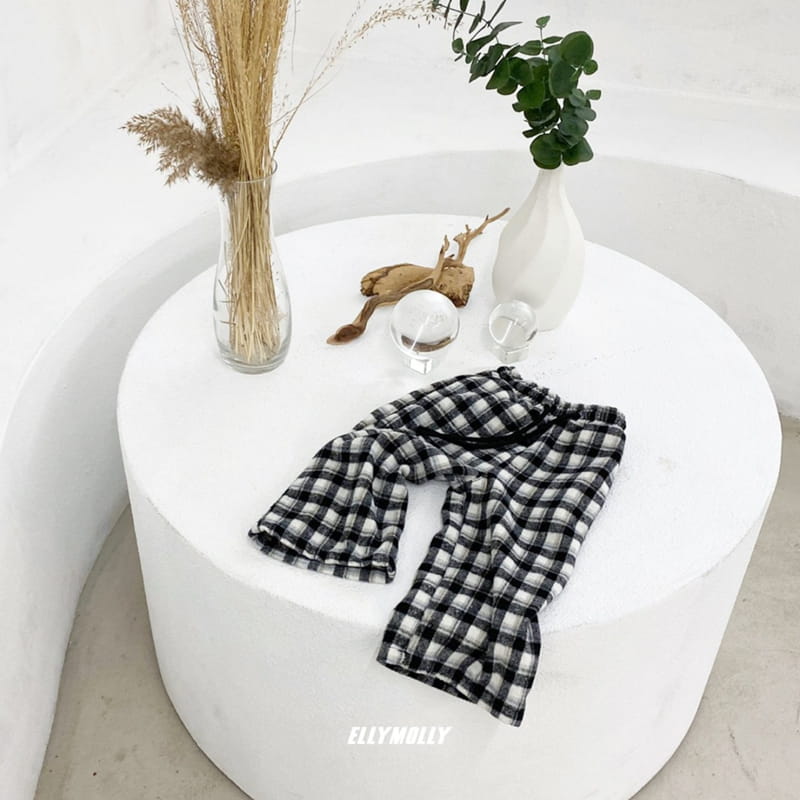 ELLYMOLLY - Korean Children Fashion - #Kfashion4kids - Fleece Check Pants - 7
