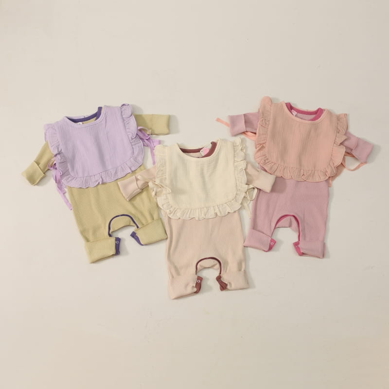 FORFREE - Korean Children Fashion - #Kfashion4kids - Cream Rib Bodysuit - 3