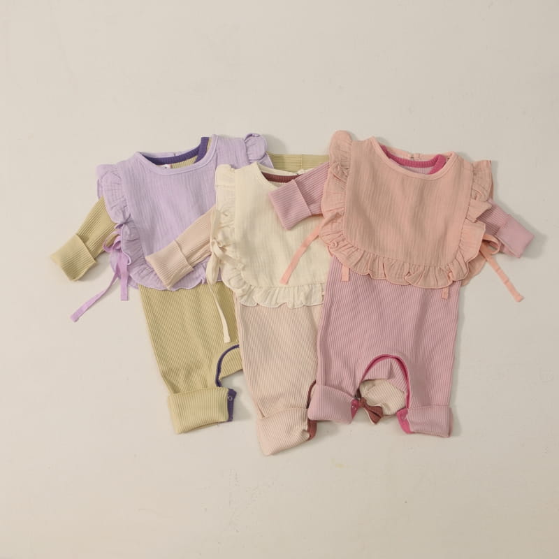 FORFREE - Korean Children Fashion - #Kfashion4kids - Cotton Frill Bib