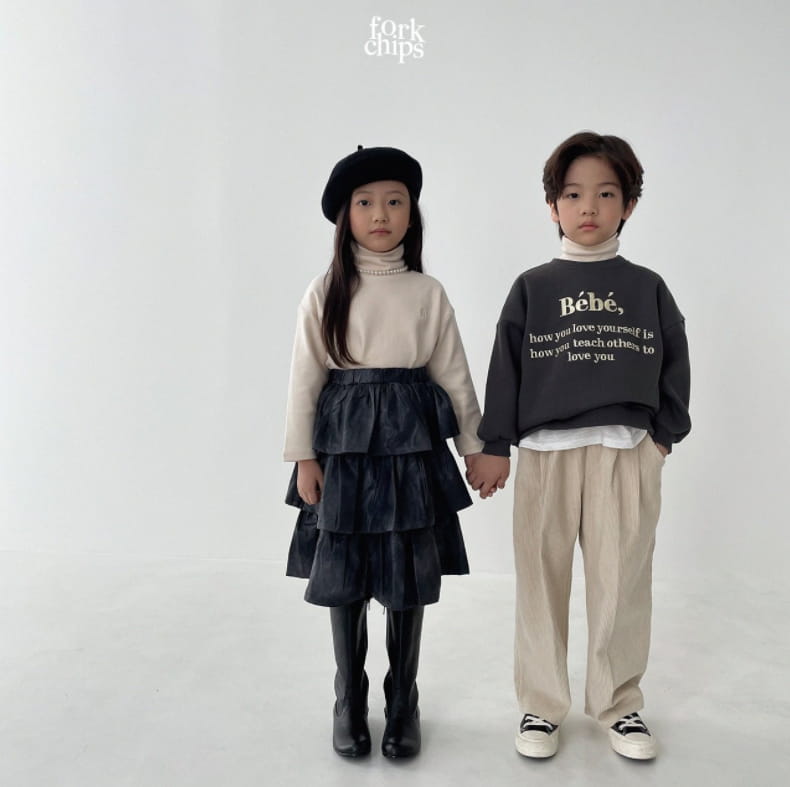 FORK CHIPS - Korean Children Fashion - #Kfashion4kids - Bibi Embroidery Sweatshirt - 10