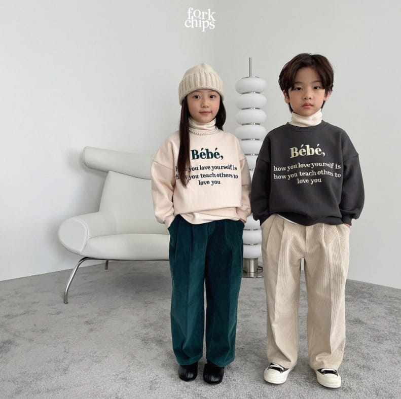 FORK CHIPS - Korean Children Fashion - #Kfashion4kids - Bibi Embroidery Sweatshirt - 3