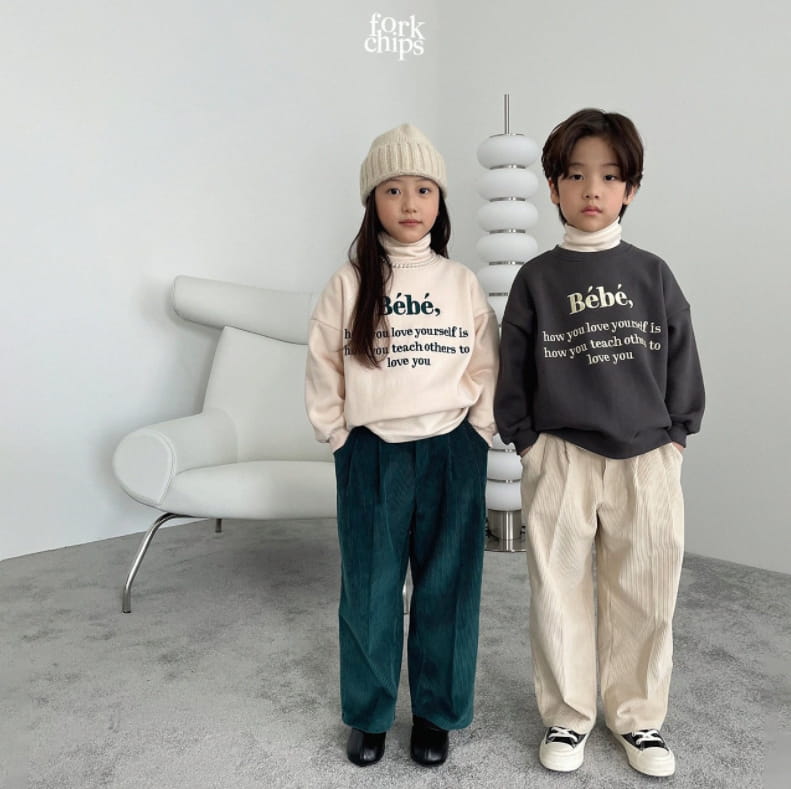 FORK CHIPS - Korean Children Fashion - #Kfashion4kids - Bibi Embroidery Sweatshirt - 4