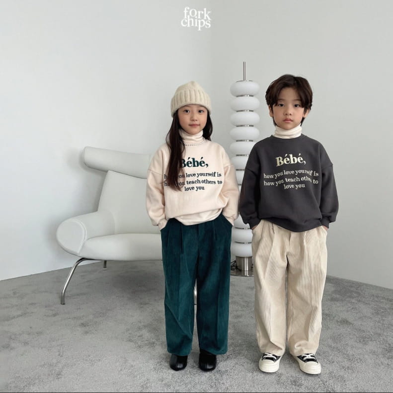 FORK CHIPS - Korean Children Fashion - #Kfashion4kids - Bibi Embroidery Sweatshirt - 5