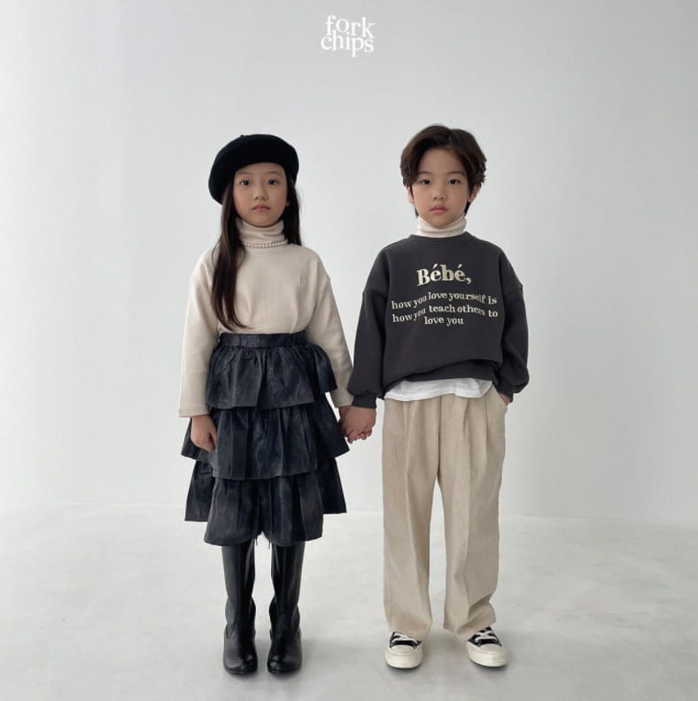 FORK CHIPS - Korean Children Fashion - #Kfashion4kids - Bibi Embroidery Sweatshirt - 9