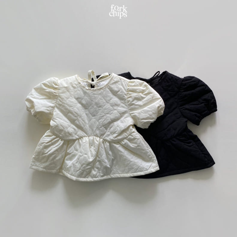 FORK CHIPS - Korean Children Fashion - #Kfashion4kids - Cozy Quilting Blouse