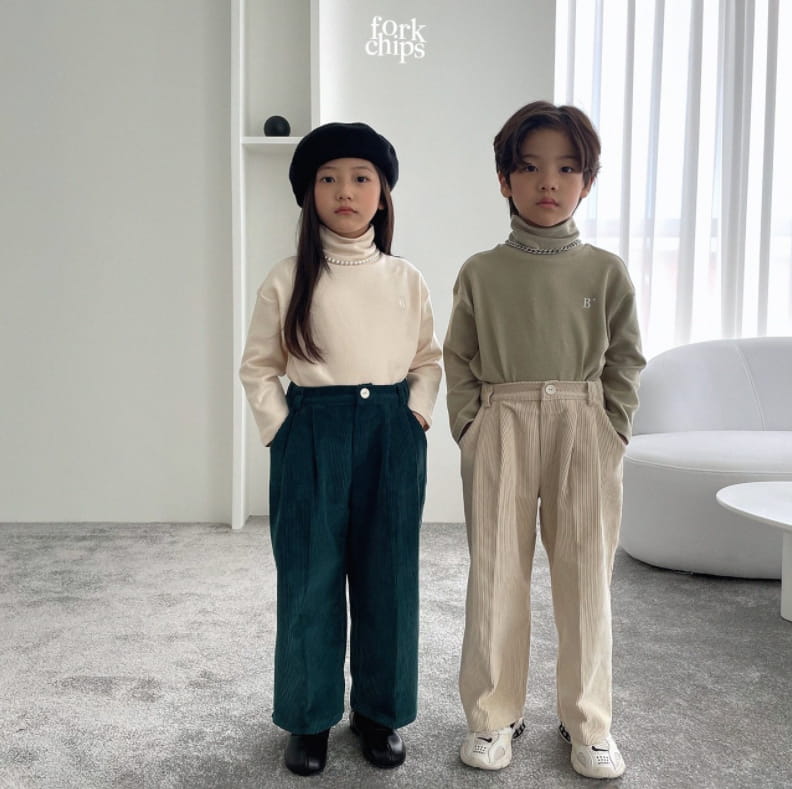 FORK CHIPS - Korean Children Fashion - #Kfashion4kids - Terry Rib Pants - 9