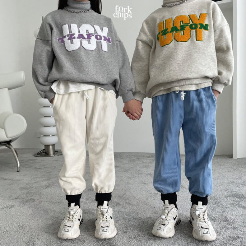 FORK CHIPS - Korean Children Fashion - #Kfashion4kids - Heating Jogger Pants - 2